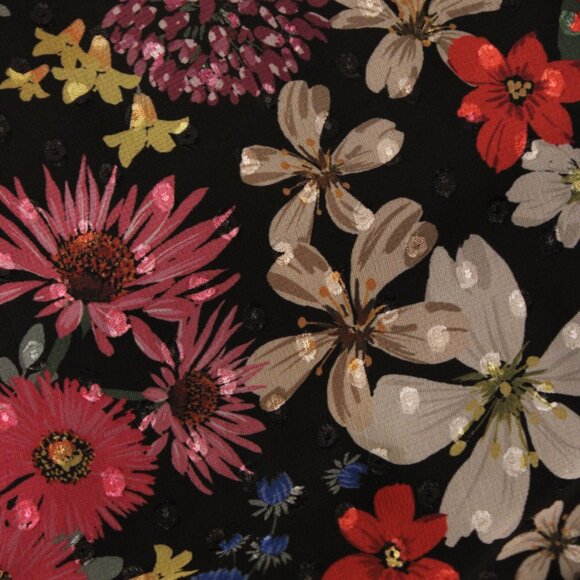 Slate & Willow, Black Floral Halter Mini Dress Size M - Picture 8 of 9